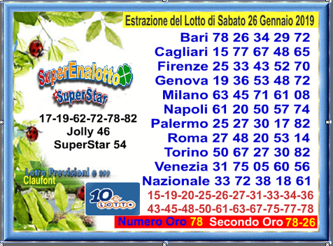 Lotto 26.01 19 Lotto 26.01 19